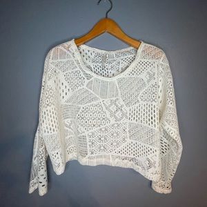 Paper Crane Lace Crop Top